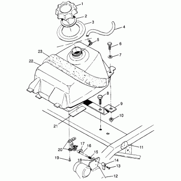 FUEL TANK Sport 400L W97BA38C and Trail Blazer W97BA25C (4940124012A013)