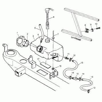 OIL TANK Sport 400L W97BA38C and Trail Blazer W97BA25C (4940124012A014)