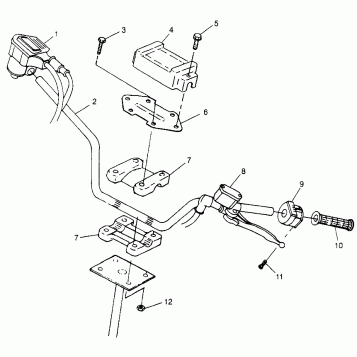 HANDLEBAR Sport 400L W97BA38C and Trail Blazer W97BA25C (4940124012B007)
