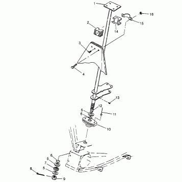 STEERING POST Sport 400L W97BA38C and Trail Blazer W97BA25C (4940124012B008)