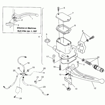 CONTROLS - MASTER CYLINDER/BRAKE LINE Sport 400L W97BA38C and Trail Blazer (4940124012B010)