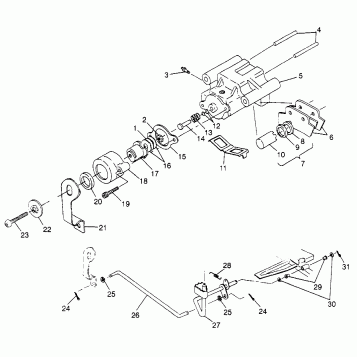 REAR BRAKE Sport 400L W97BA38C and Trail Blazer W97BA25C (4940124012C002)