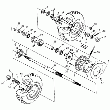 REAR WHEEL DRIVE Sport 400L W97BA38C and Trail Blazer W97BA25C (4940124012C003)