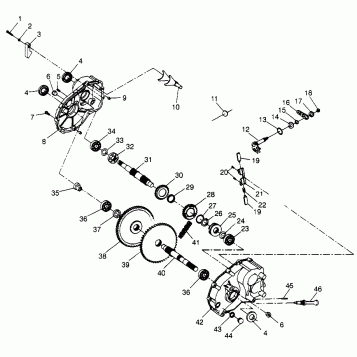 GEARCASE Sport 400L W97BA38C and Trail Blazer W97BA25C (4940124012C009)