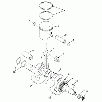 PISTON and CRANKSHAFT (BLAZER) Trail Blazer W97BA25C (4940124012D001)