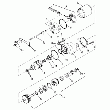 STARTING MOTOR (SPORT) Sport 400L W97BA38C (4940124012D008)
