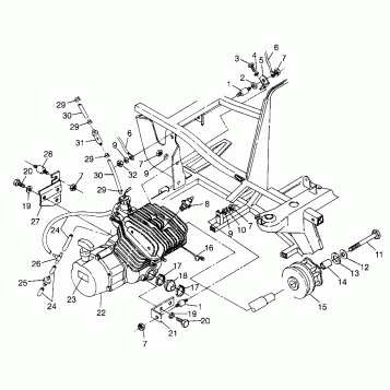 ENGINE MOUNTING Trail Boss W97AA25C (4940574057A009)