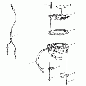 CONTROLS - THROTTLE ASM./CABLE Trail Boss W97AA25C (4940574057B001)