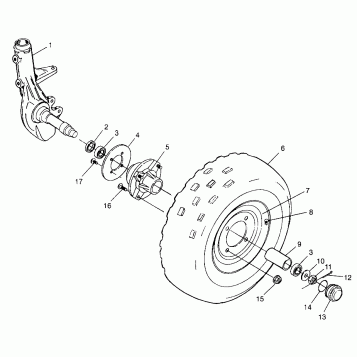FRONT WHEEL Trail Boss W97AA25C (4940574057B005)
