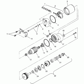STARTING MOTOR Trail Boss W97AA25C (4940574057C010)