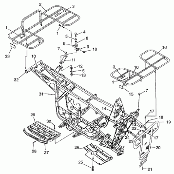 BUMPER/RACK MOUNTING Magnum 2X4 W97AA42A (4940704070A007)