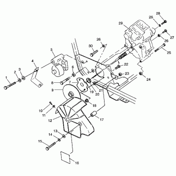 GEARCASE/BRAKE MOUNTING Magnum 2X4 W97AA42A (4940704070B014)