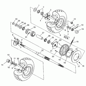 REAR WHEEL DRIVE Magnum 2X4 W97AA42A (4940704070C002)