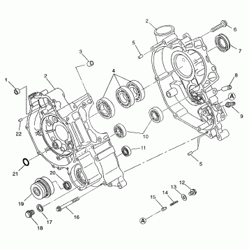 CRANKCASE Magnum 2X4 W97AA42A (4940704070C008)