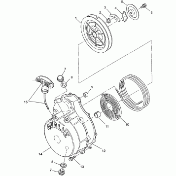 RECOIL STARTER Magnum 2X4 W97AA42A (4940704070D004)