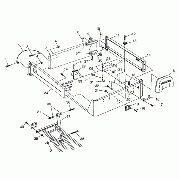 REAR BED MOUNTING - W97AE42A (4940754075A008)