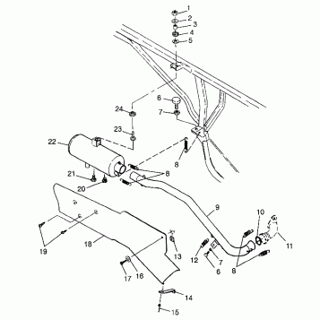EXHAUST SYSTEM - W97AE42A (4940754075A013)