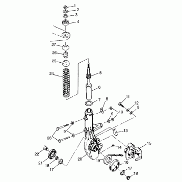 FRONT STRUT Magnum 6X6 W97AE42A and Swedish Magnum 6X6 S97AE42E (4940754075B007)