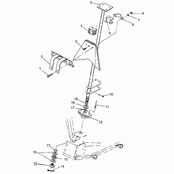 STEERING POST Magnum 6X6 W97AE42A and Swedish Magnum 6X6 S97AE42E (4940754075B011)