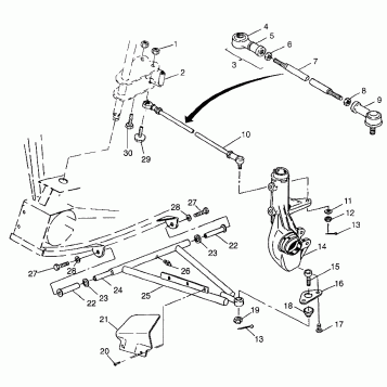 A-ARM/STRUT MOUNTING Magnum 6X6 W97AE42A and Swedish Magnum 6X6 S97AE42E (4940754075B012)