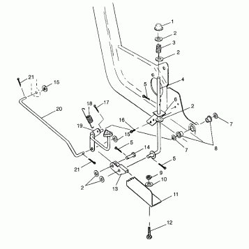 FOOT PEDAL and PARKING BRAKE Swedish Magnum 6X6 S97AE42E (4940754075C002)