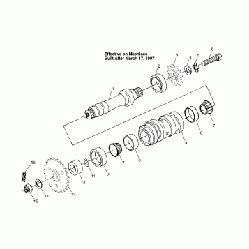 CENTER TIGHTENER  Magnum 6X6 W97AE42A and Swedish Magnum 6X6 S97AE42E (4940754075C006)