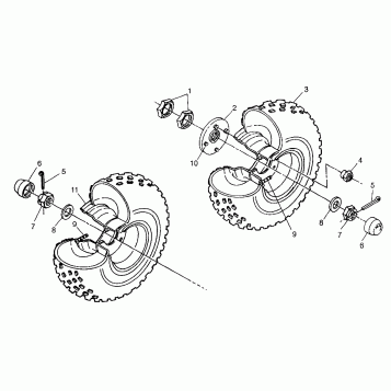 MIDDLE WHEEL Magnum 6X6 W97AE42A and Swedish Magnum 6X6 S97AE42E (4940754075C007)