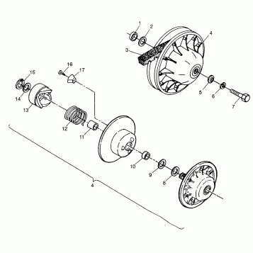 DRIVEN CLUTCH Magnum 6X6 W97AE42A and Swedish Magnum 6X6 S97AE42E (4940754075C011)