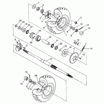 REAR WHEEL DRIVE Magnum 6X6 W97AE42A and Swedish Magnum 6X6 S97AE42E (4940754075D001)