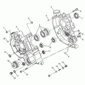 CRANKCASE Magnum 6X6 W97AE42A and Swedish Magnum 6X6 S97AE42E (4940754075D008)