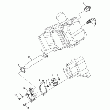 WATER PUMP Magnum 6X6 W97AE42A and Swedish Magnum 6X6 S97AE42E (4940754075D012)