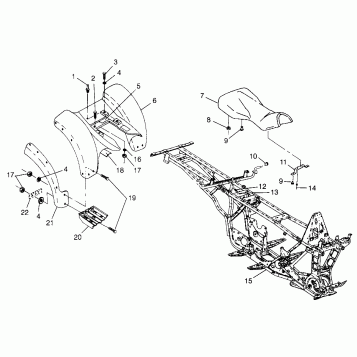 REAR CAB BIG BOSS 6X6 400L W97AE38A (4940814081A006)