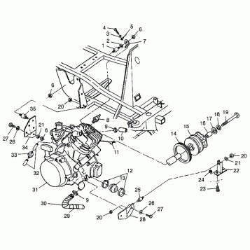 ENGINE MOUNTING BIG BOSS 6X6 400L W97AE38A (4940814081A010)