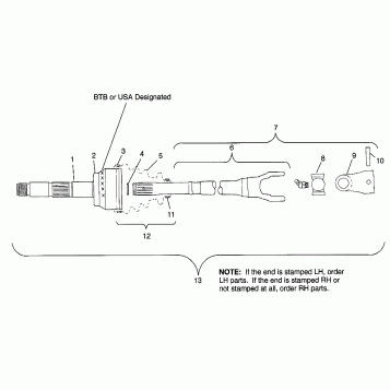 CV JOINT - BTB BIG BOSS 6X6 400L W97AE38A (4940814081B005)