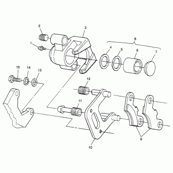 FRONT BRAKE BIG BOSS 6X6 400L W97AE38A (4940814081B008)