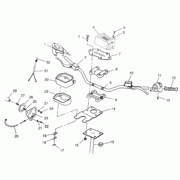 STEERING - HANDLEBAR BIG BOSS 6X6 400L W97AE38A (4940814081B009)