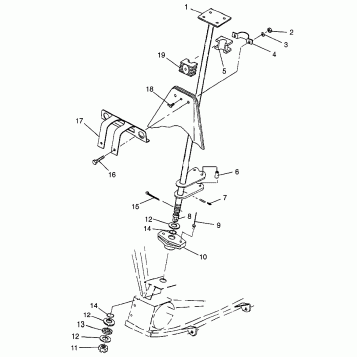 STEERING POST BIG BOSS 6X6 400L W97AE38A (4940814081B010)