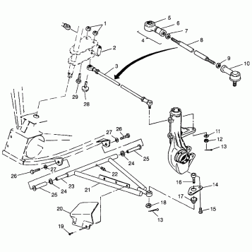A-ARM/STRUT MOUNTING BIG BOSS 6X6 400L W97AE38A (4940814081B011)