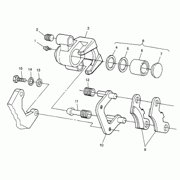 MIDDLE AXLE BRAKE BIG BOSS 6X6 400L W97AE38A (4940814081C001)