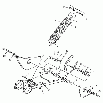 SWING ARM/SHOCK MOUNTING BIG BOSS 6X6 400L W97AE38A (4940814081C005)
