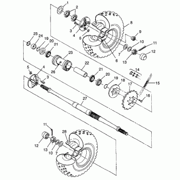 REAR WHEEL DRIVE BIG BOSS 6X6 400L W97AE38A (4940814081C012)