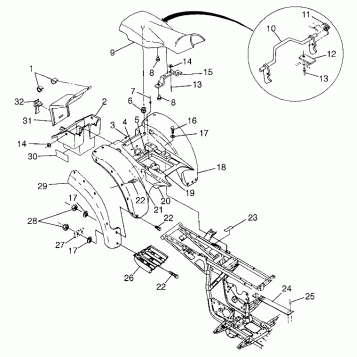 REAR CAB Magnum 4X4 W97AC42A, Swedish Magnum 4X4 S97AC42E and Norwegian Mag (4940834083A006)
