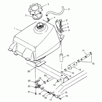 FUEL TANK Magnum 4X4 W97AC42A, Swedish Magnum 4X4 S97AC42E and Norwegian Ma (4940834083A013)