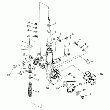 FRONT STRUT Magnum 4X4 W97AC42A, Swedish Magnum 4X4 S97AC42E and Norwegian (4940834083B002)