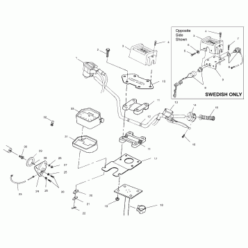 STEERING - HANDLEBAR Magnum 4X4 W97AC42A, Swedish Magnum 4X4 S97AC42E and N (4940834083B007)