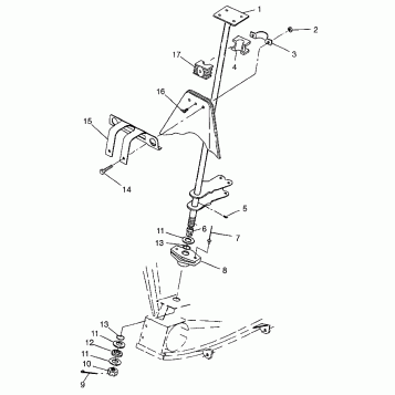 STEERING POST Magnum 4X4 W97AC42A, Swedish Magnum 4X4 S97AC42E and Norwegia (4940834083B008)