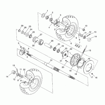 REAR WHEEL DRIVE Magnum 4X4 W97AC42A, Swedish Magnum 4X4 S97AC42E and Norwe (4940834083C006)