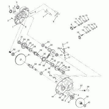 GEARCASE Magnum 4X4 W97AC42A,  Swedish Magnum 4X4 S97AC42E and Norwegian Ma (4940834083C009)