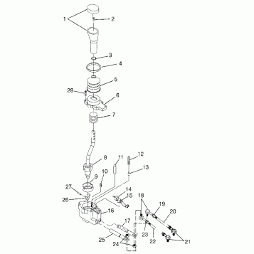 GEAR SELECTOR Magnum 4X4 W97AC42A,  Swedish Magnum 4X4 S97AC42E and Norwegi (4940834083C011)