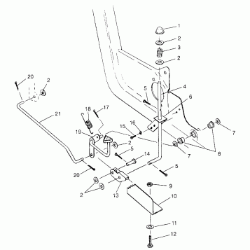 FOOT PEDAL and PARKING BRAKE Swedish Magnum 4X4 S97AC42E and Norwegian Magn (4940834083C04A)